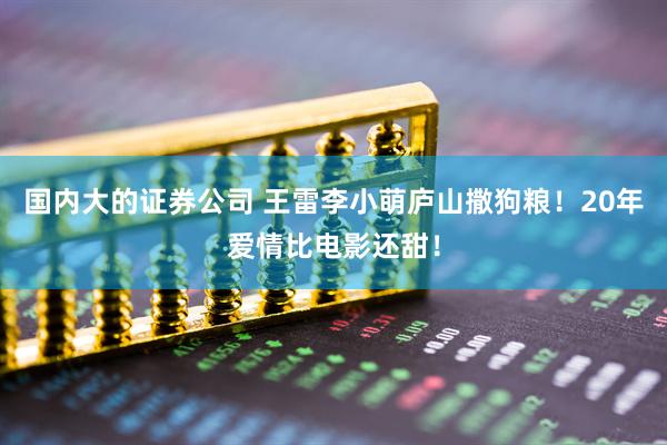 国内大的证券公司 王雷李小萌庐山撒狗粮！20年爱情比电影还甜！