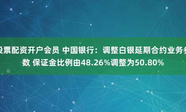 股票配资开户会员 中国银行：调整白银延期合约业务参数 保证金比例由48.26%调整为50.80%