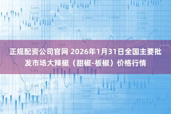 正规配资公司官网 2026年1月31日全国主要批发市场大辣椒（甜椒-板椒）价格行情