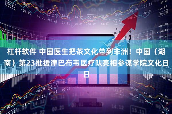 杠杆软件 中国医生把茶文化带到非洲！中国（湖南）第23批援津巴布韦医疗队亮相参谋学院文化日